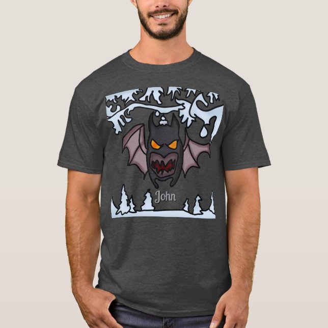 Ugly Funny Winter Bat T-Shirt (Front)