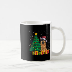 Ugly German Shepherd Santa Hat Christmas Lights Do Coffee Mug