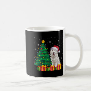 Ugly Great Pyrenees Santa Hat Christmas Lights Dog Coffee Mug