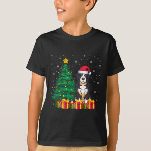 Ugly Greater Swiss Mountain Santa Hat Xmas Lights T-Shirt