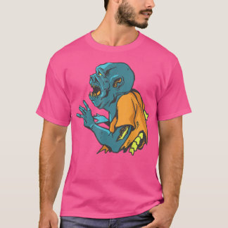 Ugly Green Zombie Arm wound spinal skeleton Hallow T-Shirt