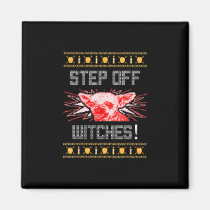 Ugly Halloween Sweater Chihuahua Step Off Witches Magnet