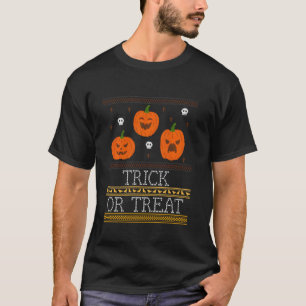 Ugly Halloween Sweater Tee For Women Men Kids Adul