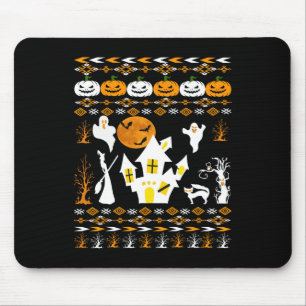 Ugly Halloween Veterinarian Animals Cats Owl Merry Mouse Mat