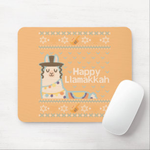 Ugly Hanukkah Llama Llamakkah Mouse Mat