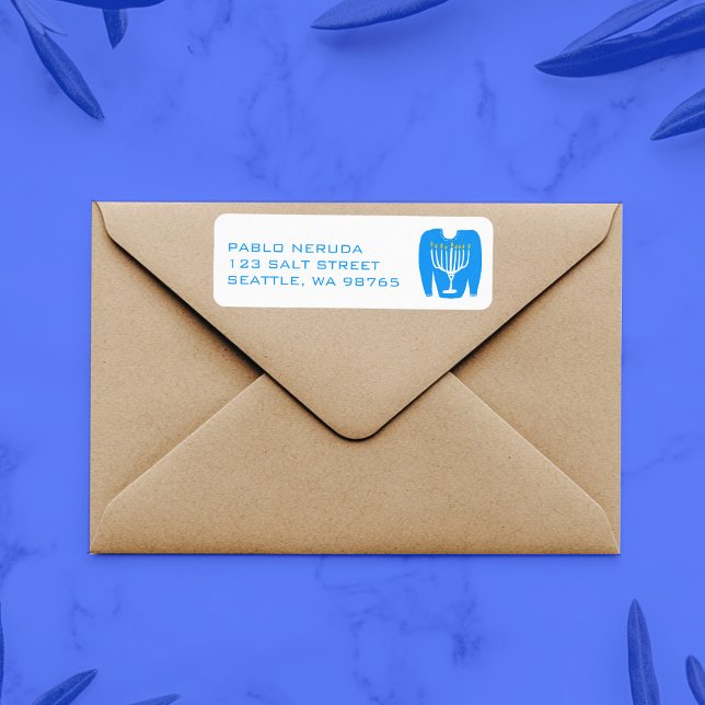 Ugly Hanukkah Sweater Cute CUSTOM Mailing Address (Ugly Hanukkah Sweater Cute Hand-drawn CUSTOM Mailing Return Address Label
)