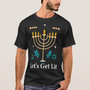 Ugly Hanukkah Sweater Lets Get Lit Menorah