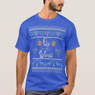 Ugly Hanukkah Sweater Menorah Oy to the World Chan