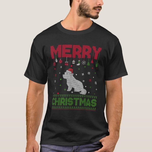 Ugly Holiday Sweater Christmas Funny Maltese Dog G (Front)