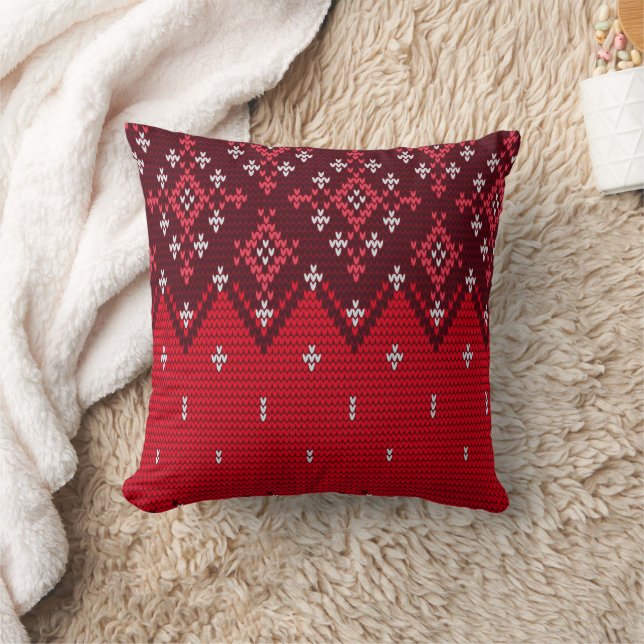 Ugly Holidays Sweater Folk Pattern Cushion (Blanket)