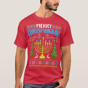 Ugly Jewish Xmas Christmas Hanukkah Merry Christmu T-Shirt