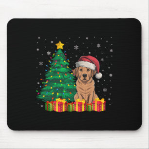 Ugly Labrador Santa Hat Christmas Lights Dog Lover Mouse Mat