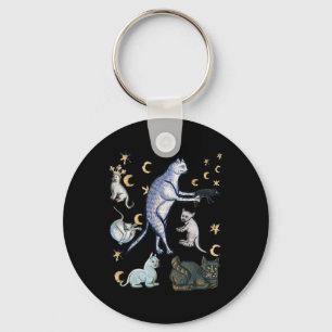 Ugly Mediaeval Cats Key Ring