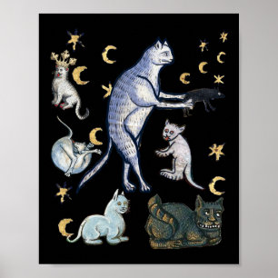 Ugly Mediaeval Cats Poster