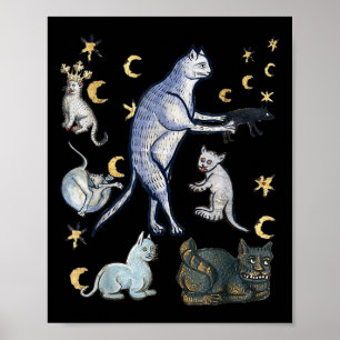 Ugly Mediaeval Cats Poster