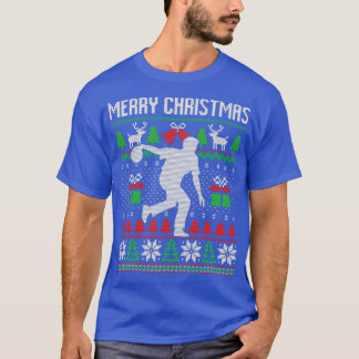 Ugly Merry Christmas Bowling Santa T T-Shirt