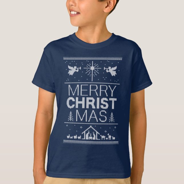 Ugly Merry Christmas Sweater Christian Christ (Front)
