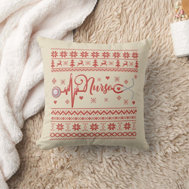 Ugly Merry Christmas sweater heartbeat Cushion (Blanket)
