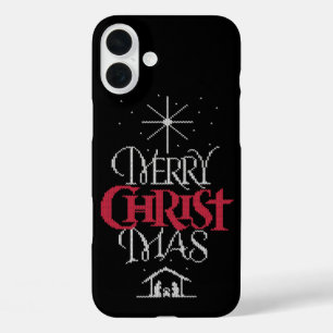 Ugly Merry CHRISTmas Sweater Religious Religion Ca iPhone 16 Plus Case