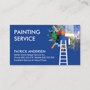 Ugly Paint Splatter Painting Service Business Card