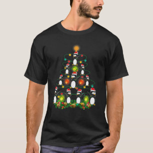 Ugly Penguin Dabbing Santa Hat Christmas Tree Gift T-Shirt