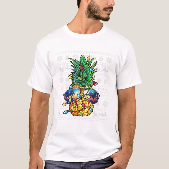 Ugly Pineapple Christmas T-Shirt (Front)
