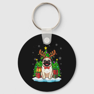 Ugly Pug Christmas Sweater Pajama For Women Men Fa Key Ring
