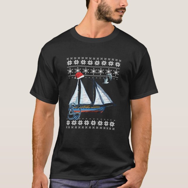 Ugly Sailing Merry Christmas Holiday Sweater Santa (Front)