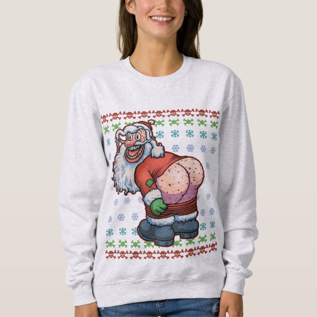 Ugly Santa Moon Sweatshirt (Front)