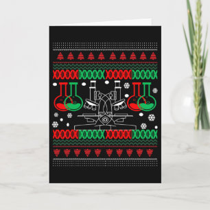 Ugly Science Chemistry Biology Christmas Sweater T Card
