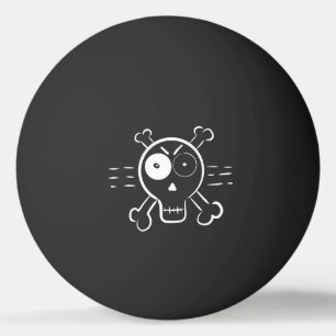 ugly skull monster pirates cartoon character doodl ping pong ball