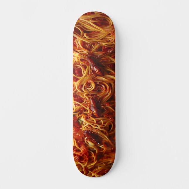 Ugly spaghetti food skateboard (Front)