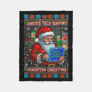Ugly Support s Rebooting Santa Tech Fleece Blanket
