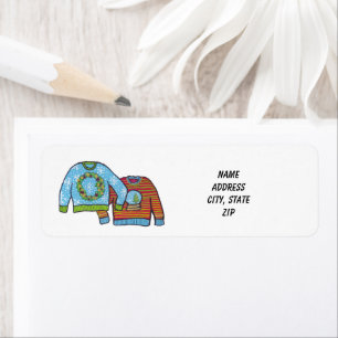 Ugly Sweater Address Label
