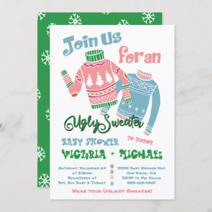 Ugly Sweater Baby Shower Invitation