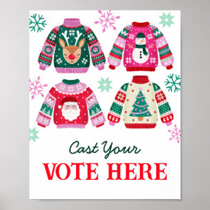 Ugly Sweater Cast Your Vote Sign