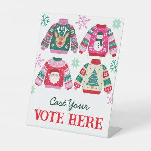 Ugly Sweater Cast Your Vote Sign