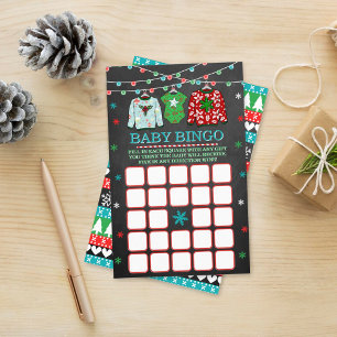 Ugly Sweater Christmas Baby Shower Bingo Game