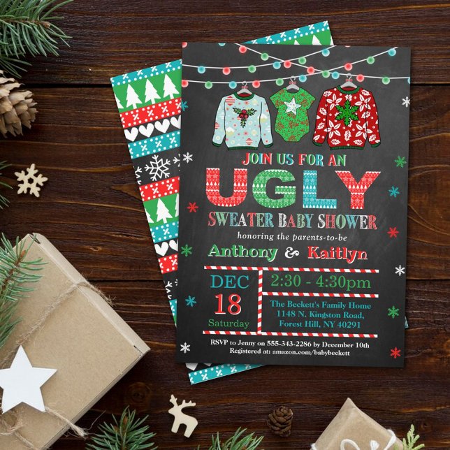 Ugly Sweater Christmas Baby Shower Invitation (Creator Uploaded)