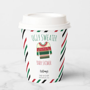Ugly Sweater Christmas Baby Shower Paper Cups