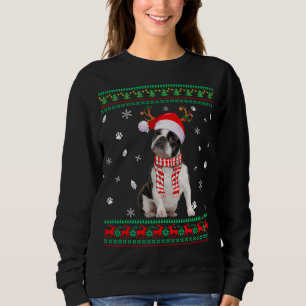 Ugly Sweater Christmas Boston Terrier Dog Santa Re