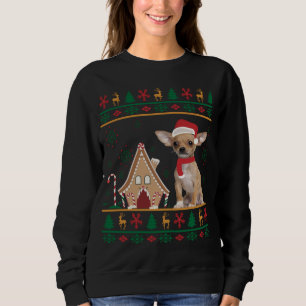 Ugly Sweater Christmas Chihuahua Santa Hat Reindee