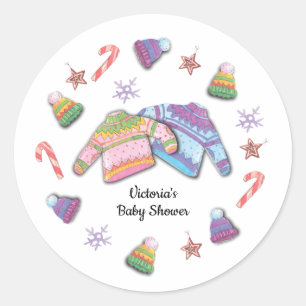 Ugly Sweater Christmas Classic Round Sticker
