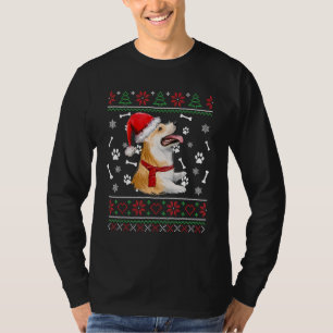 Ugly Sweater Christmas Corgi Dog Santa Hat Pajama