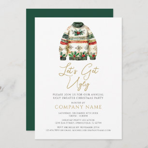 Ugly Sweater Christmas Corporate Party Invitation