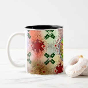 Ugly Sweater Christmas Design Two-Tone Coffee Mug