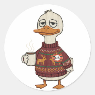 Ugly Sweater Christmas Duck Sticker Sheet