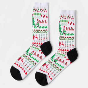 Ugly Sweater Christmas Elements Socks
