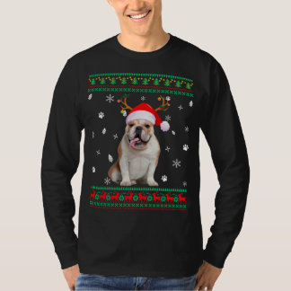 Ugly Sweater Christmas English Bulldog Dog Santa R