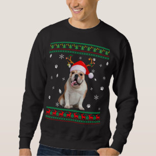 Ugly Sweater Christmas English Bulldog Dog Santa R